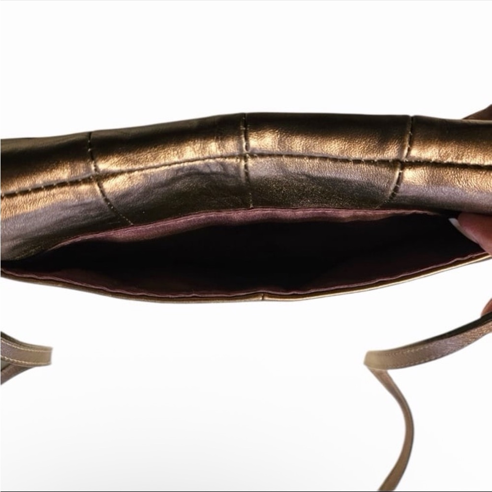 Coach Soho shoulder bag bronze metallic leather purse - Picture 5 of 6